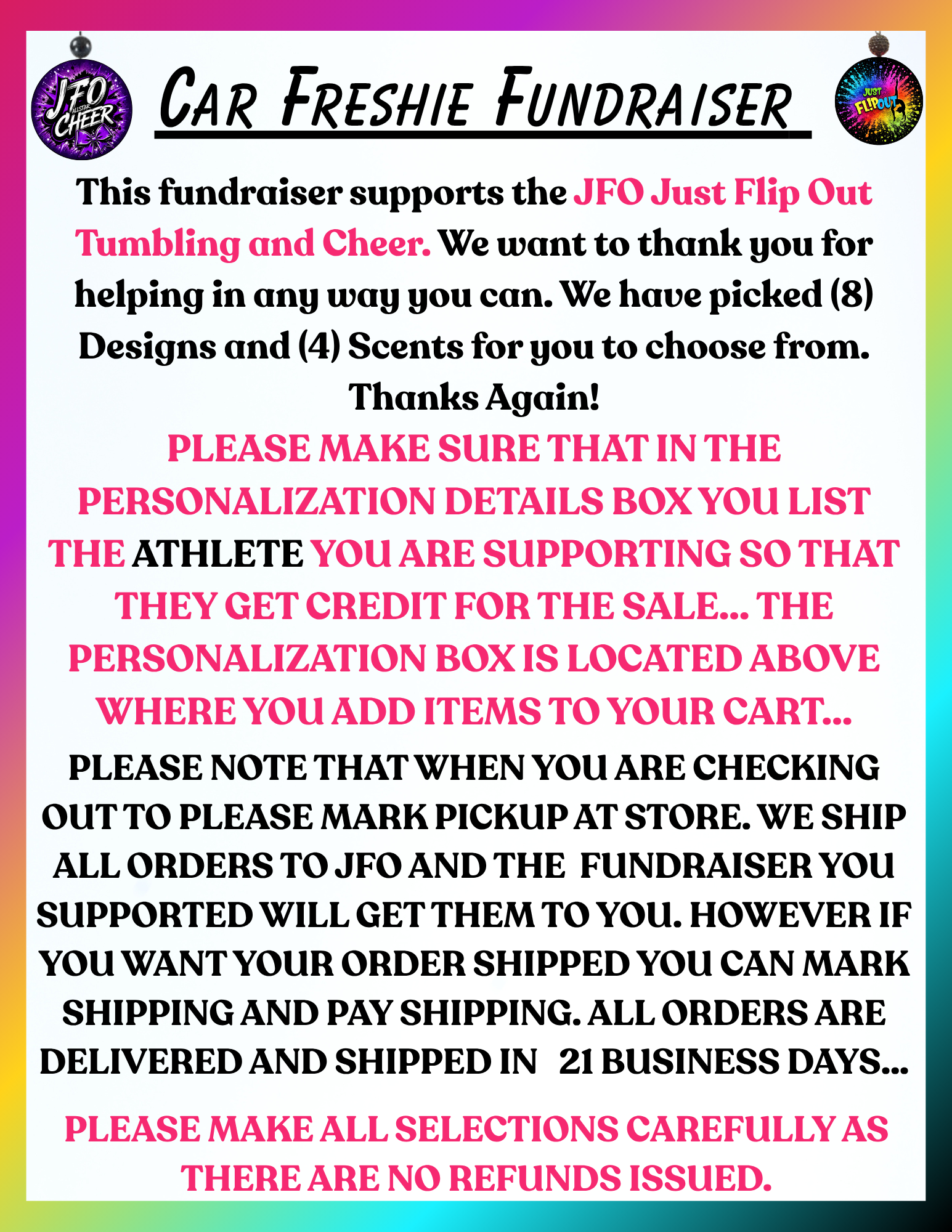 JFO-Just Flip Out Fundraiser
