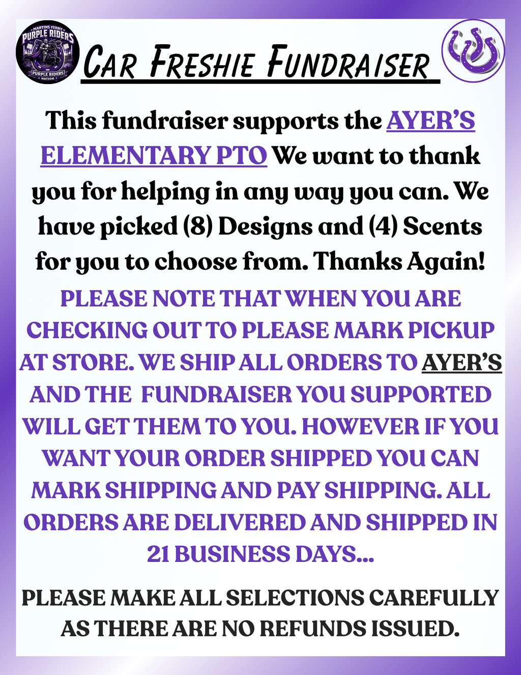 Ayers Elementary PTO Fundraiser