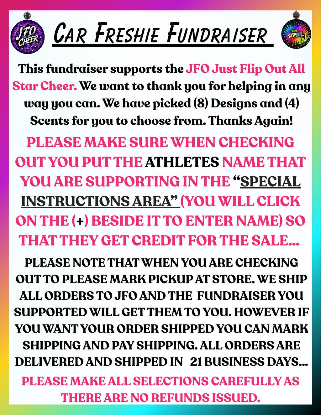 JFO-Just Flip Out Fundraiser