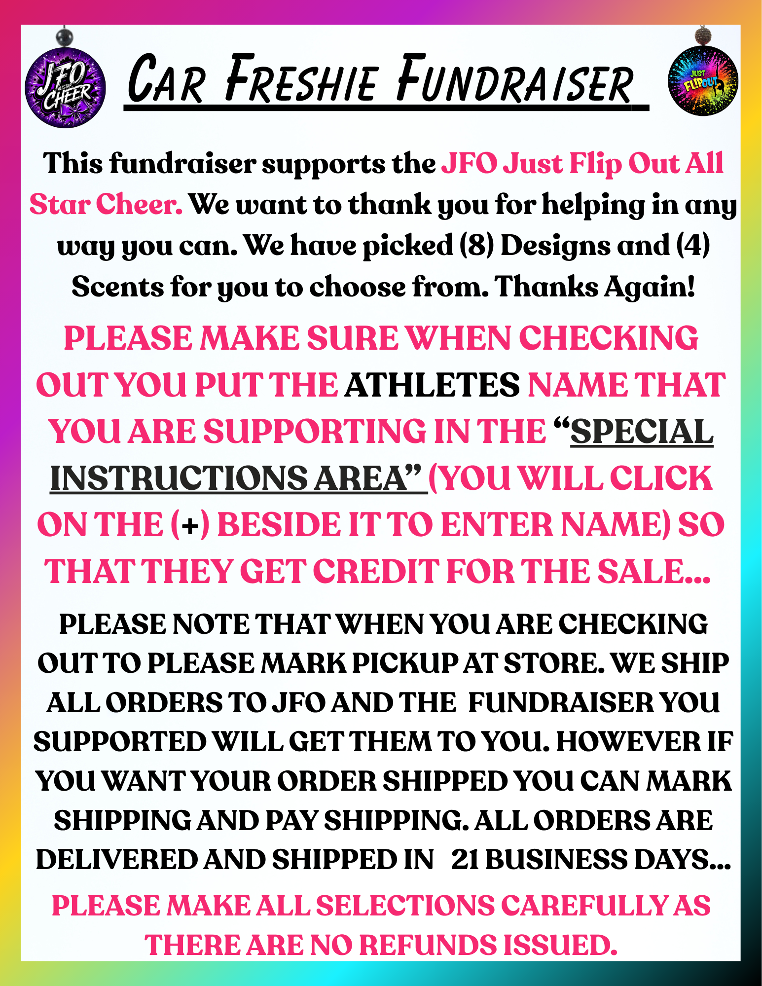 JFO-Just Flip Out Fundraiser