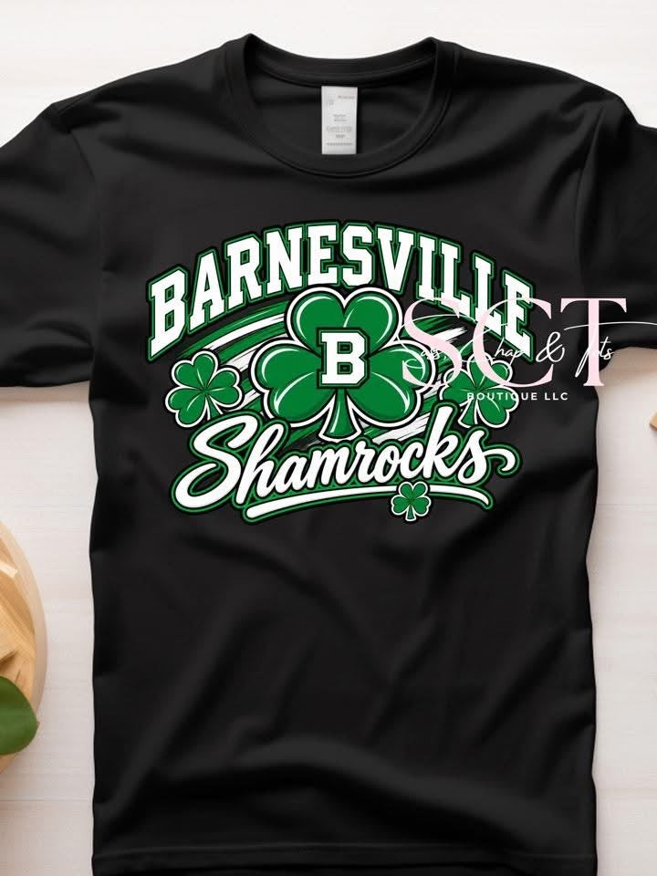 Barnesville Shamrocks Graphic Shirt - Black – Sass Chap Tots Boutique LLC