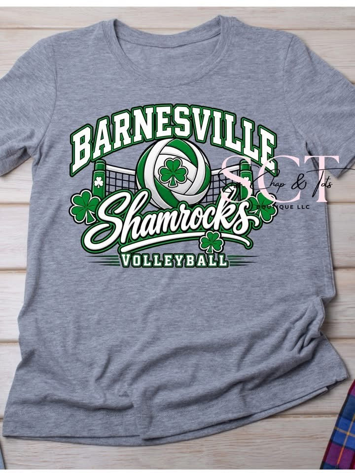 Barnesville Shamrocks Volleyball Graphic T-Shirt