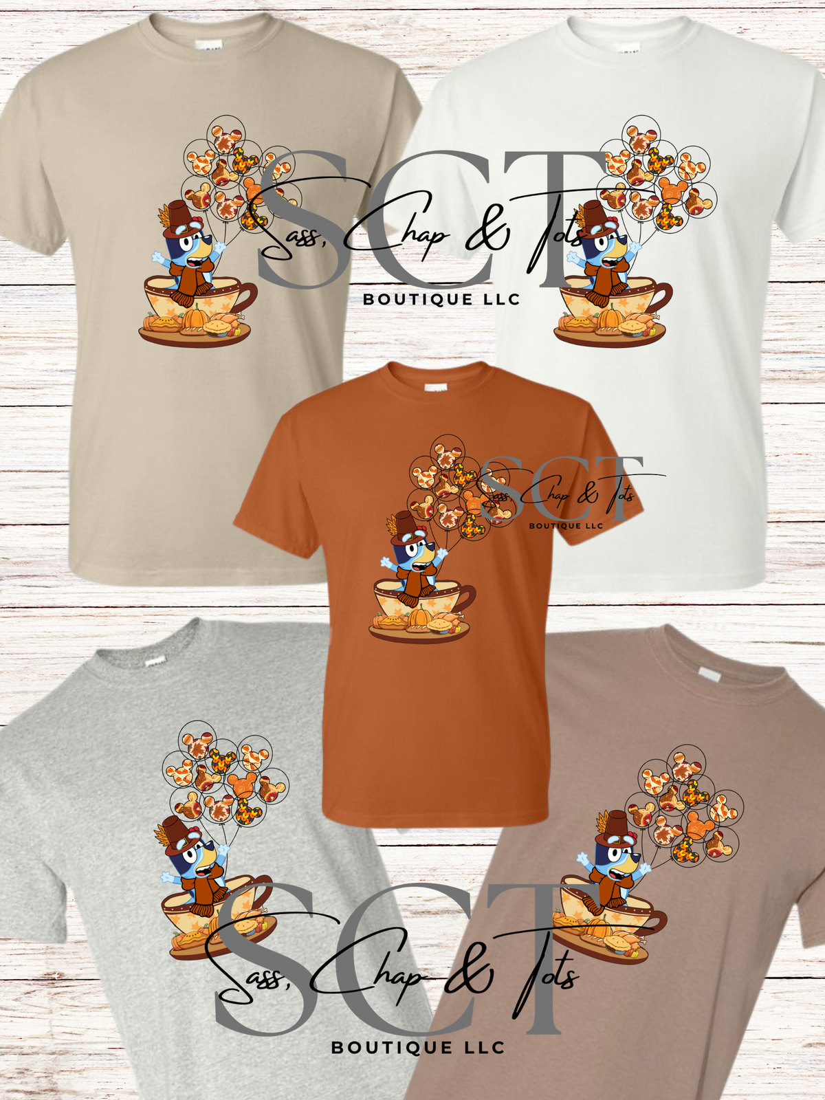 Bluey Thanksgiving Balloon Pup Shirt