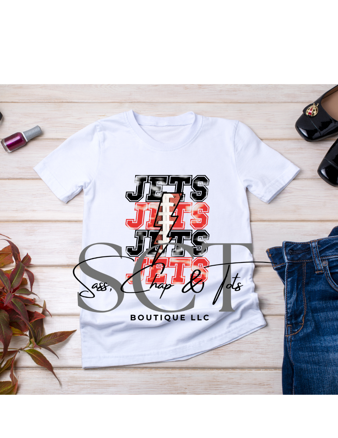 Jets Stacked Repeat T-Shirt